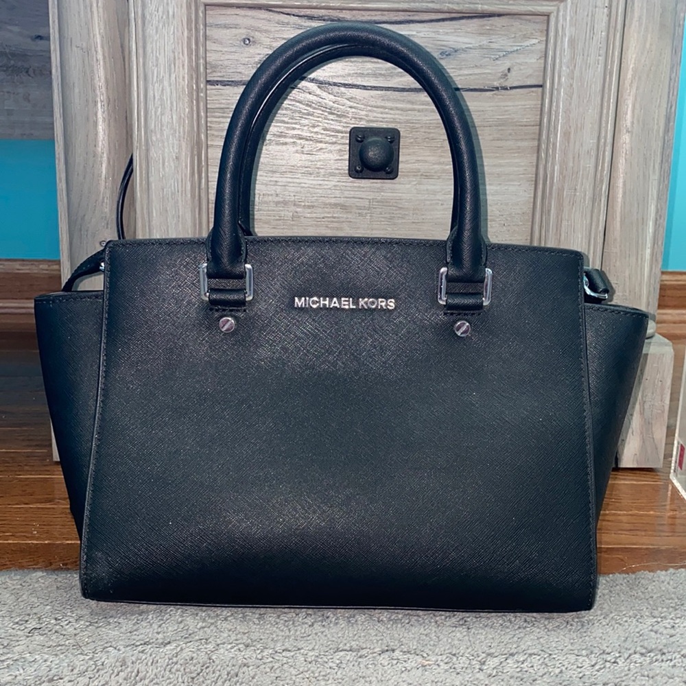 Michael Kors Selma Medium Saffiano Leather Satchel